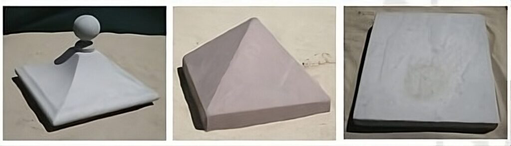 Pillar tops and paver